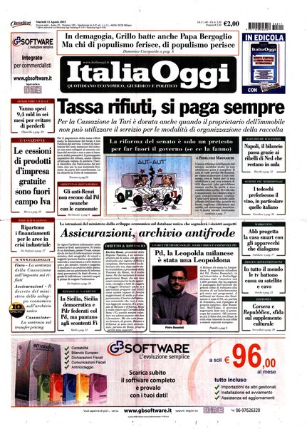 Italia oggi : quotidiano di economia finanza e politica